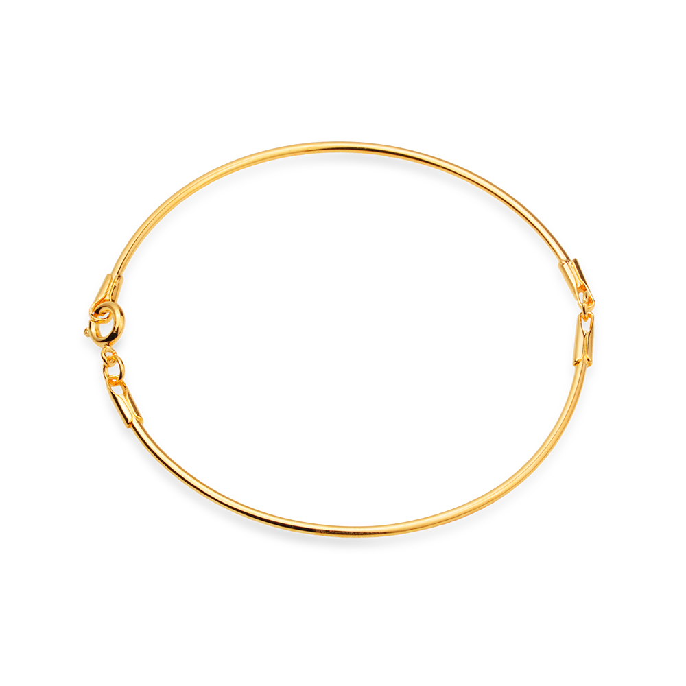 Bracelete de Tubo-Ouro 24k-Preciara Joias