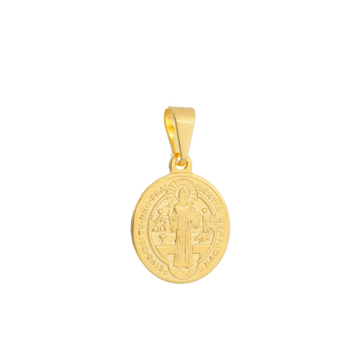 Pingente Medalha de São Jorge-Ouro 24k-Preciara Joias